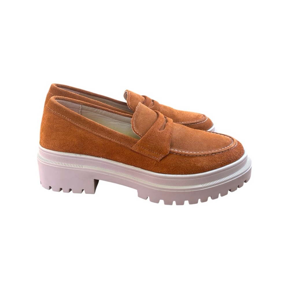 Patina Suede Platform Loafers